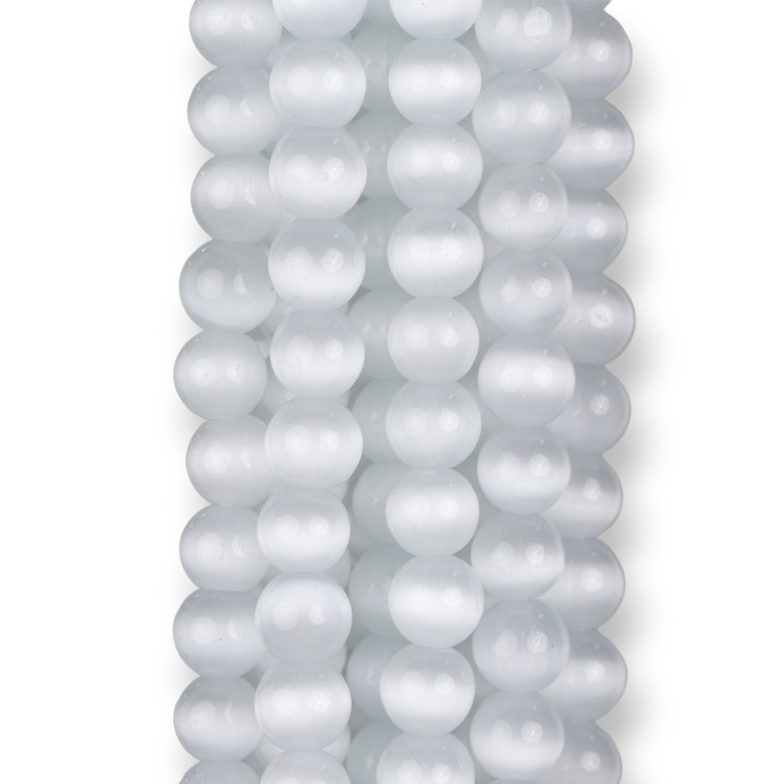 Ojo de Gato Blanco Redondo Liso 06mm