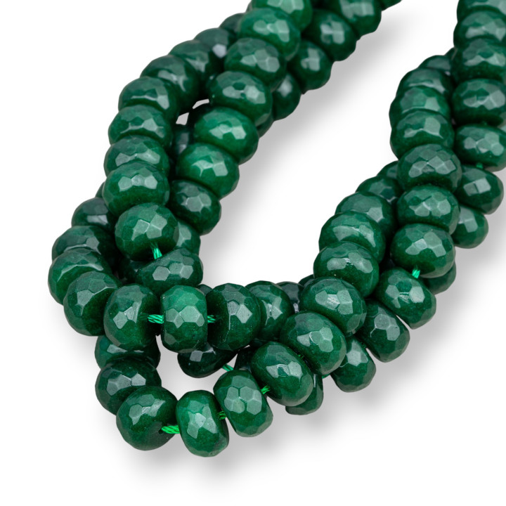 Jade Émeraude Rondelle Facette 10x6mm