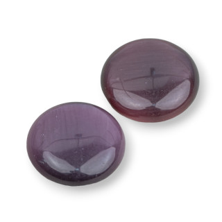 Round Synt Cat's Eye Cabochon 20mm 25pcs Purple