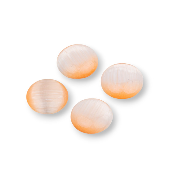 Cabochon Oeil de Chat Rond 10mm 40pcs Pêche