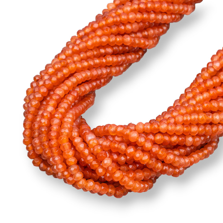 Giada Arancio Rondelle Sfaccettate 4x3mm