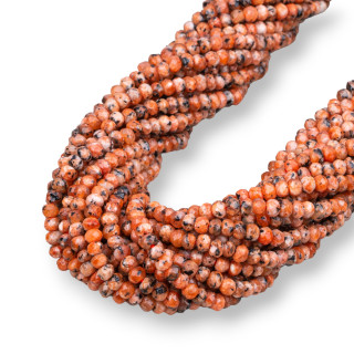 Mosaico Jade Rondelle Facetado 4x3mm Naranja