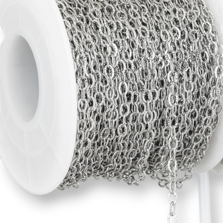Catena Di Acciaio Ovale Sunflower 2,6x3,5mm Filo 0,5 20 Metri