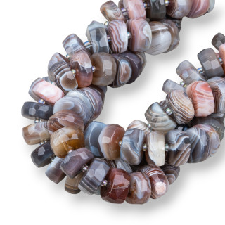 Botswana Achat Rondelle unregelmäßig facettiert 14-16mm