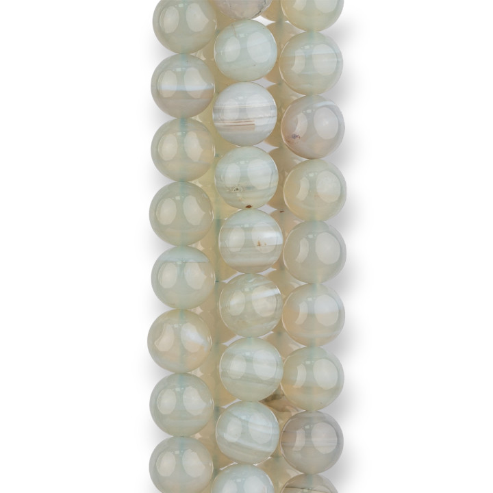 Smooth Round Gray Chalcedony 10mm