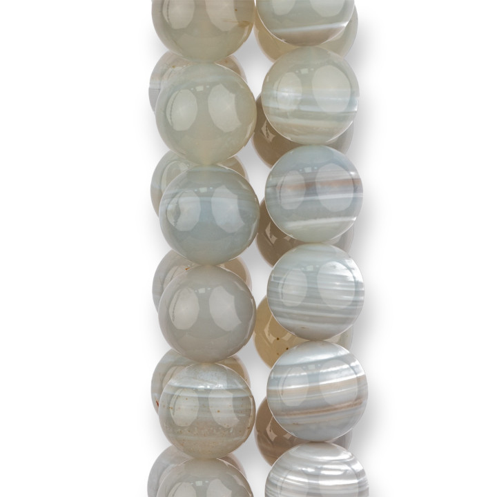 Calcédoine Grise Ronde Lisse 18mm
