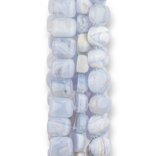 Calcedonia Rectángulo Doble Agujero 11x8mm