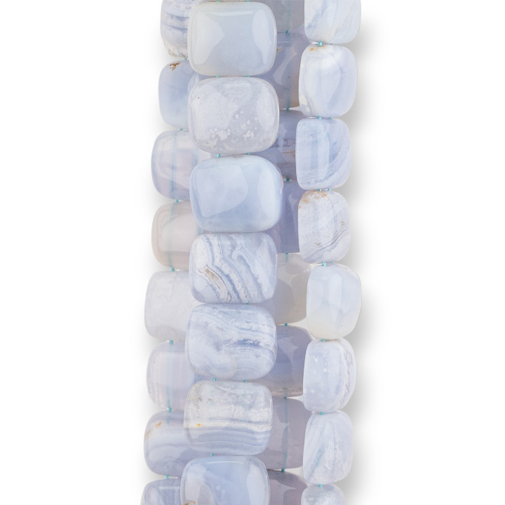 Calcedonia Rectángulo Doble Agujero 13x11mm