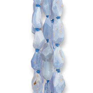 Calcedonia de piedra facetada de 12-30 mm