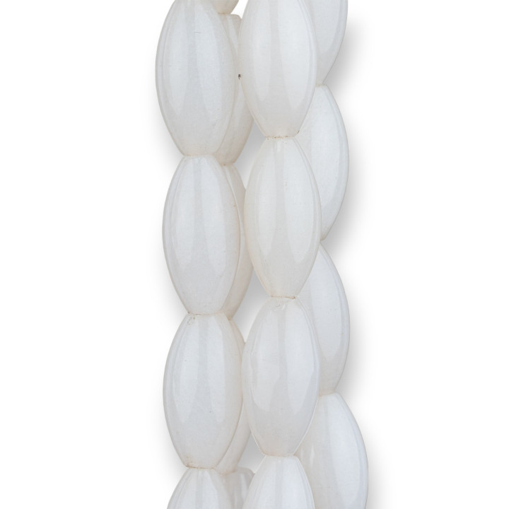 Jade de Riz Blanc 12x24mm