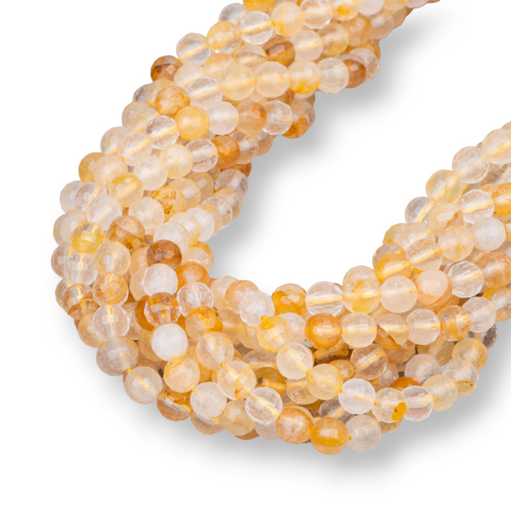 Faceted Yellow Hematoid Quartz 06mm