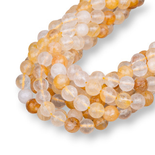 Faceted Yellow Hematoid Quartz 08mm