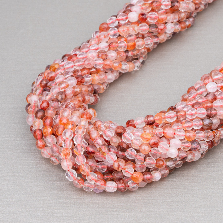 Quartz Hématoïde Rouge Clair Facette 04mm