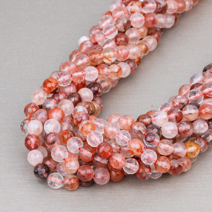 Quartz Hématoïde Rouge Clair Facette 06mm