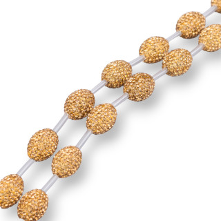 Markasit Strass Strassperlen Baril 12x16mm 12St Golden