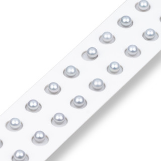 River Pearls 1 Round Hole (AAAA) 6.0-6.5mm 12 Pairs Gray