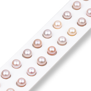 River Pearls 1 Round Hole (AAAA) 7,5-8,0mm 12 Pairs Lilac