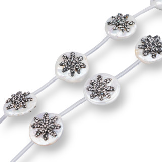 Marcasita Strass Cuentas De Strass Perlas De Río Moneda Y Estrella 9 Piezas Negro