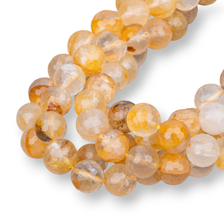 Quartz Hématoïde Jaune Facette 10mm