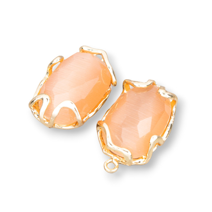 Connettore Componente Di Bronzo Con Occhio Di Gatto 16x26mm 6pz Pesca