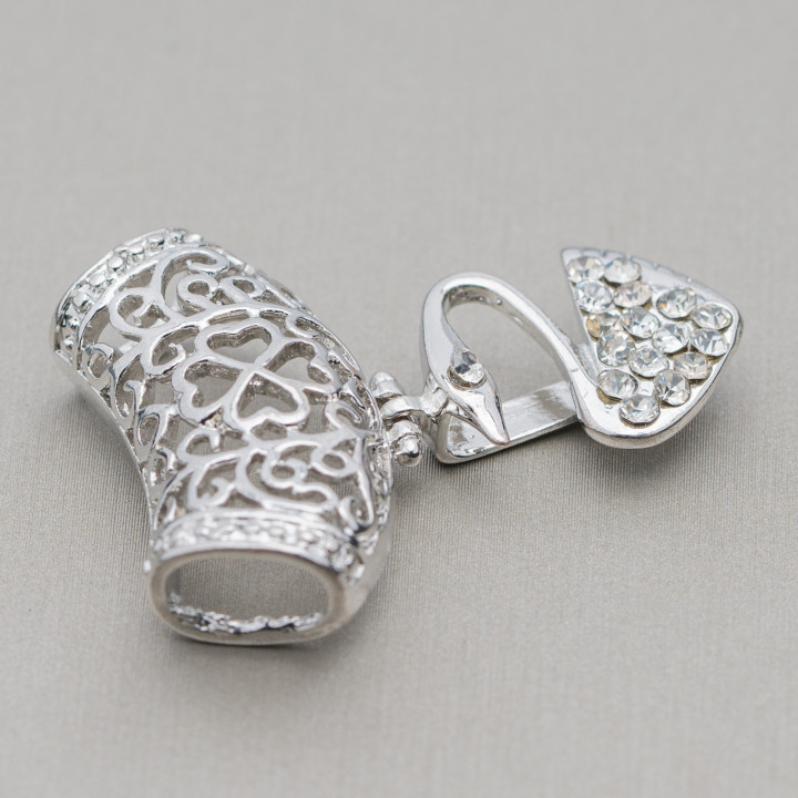 Bases Pour Pendentifs Crochet Laiton Sans Nickel 38x30 20pcs MOD2