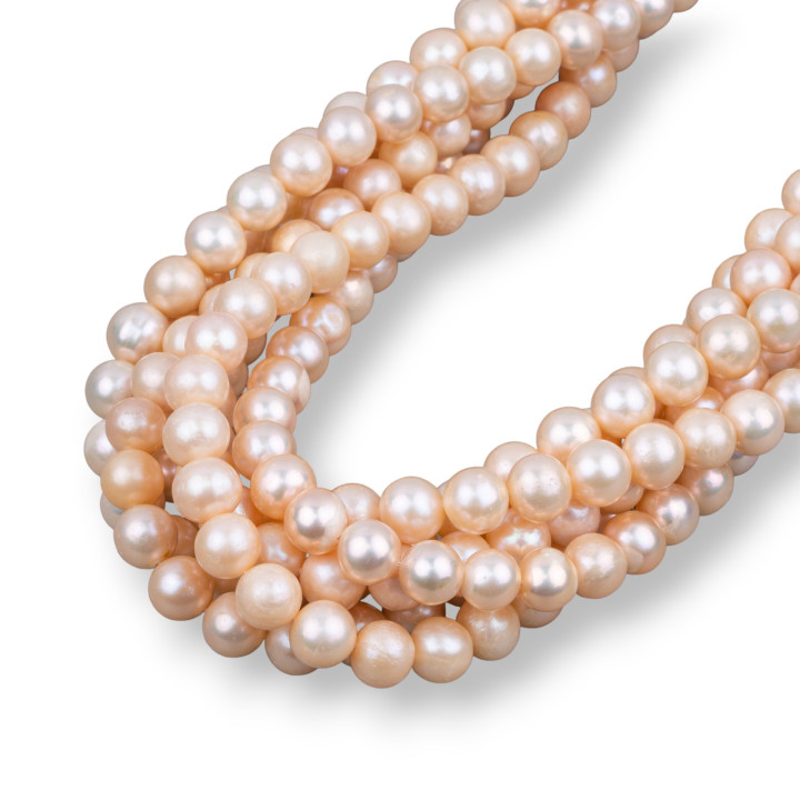 Round River Pearls 7,5-8,0mm A+ Pink