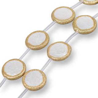 Χάντρες String Συστατικό από Glittered Pearls Mallorca 20mm 10 τμχ