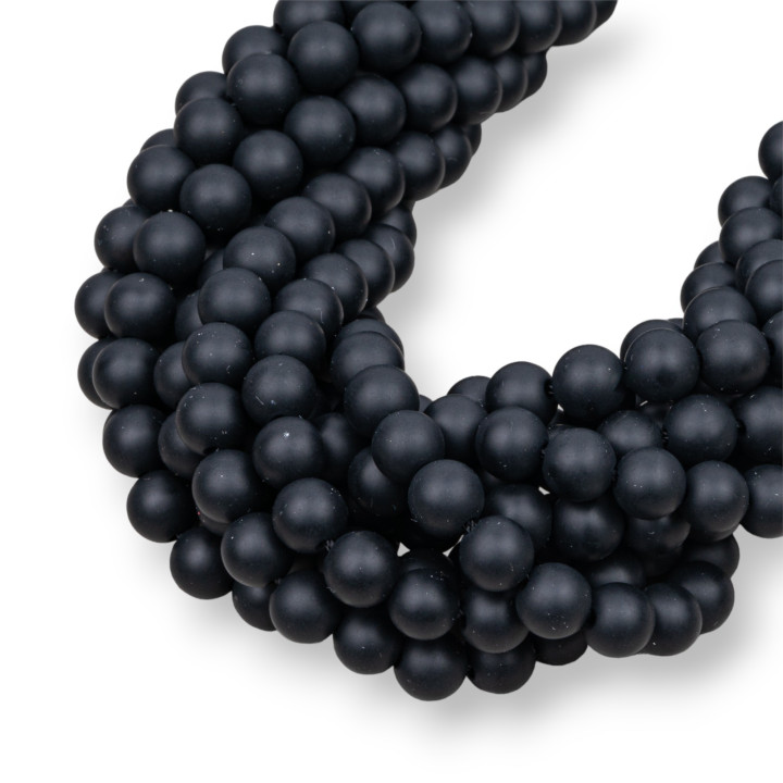 Mat Satin Noir Onyx (Mat) Rond Lisse 08mm