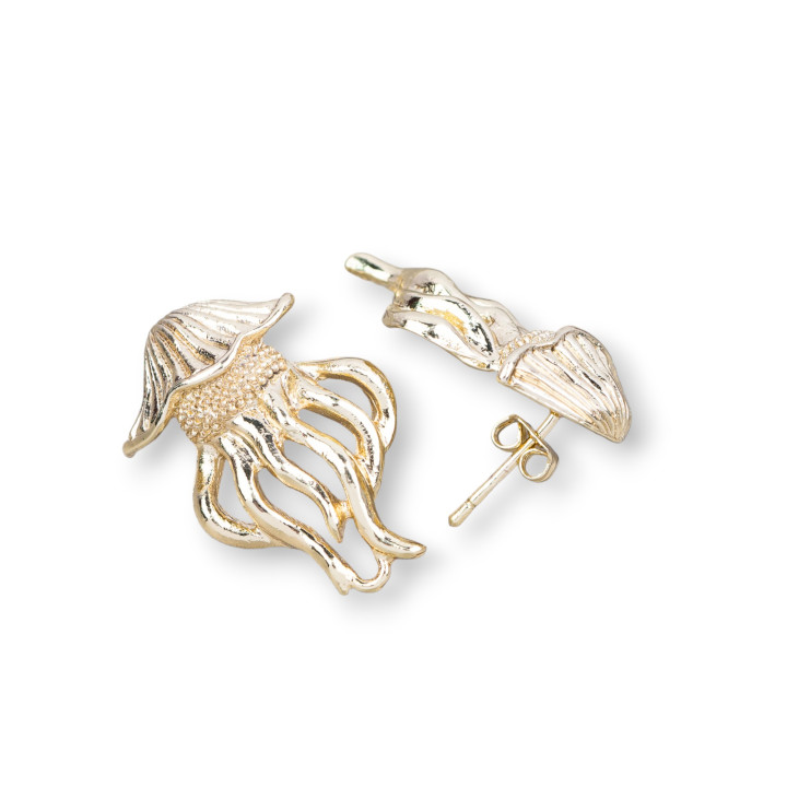 Aretes Zamak Base 10 Pares Medusa 17x26mm