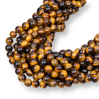 Oeil de Tigre Jaune Lisse Rond 06mm