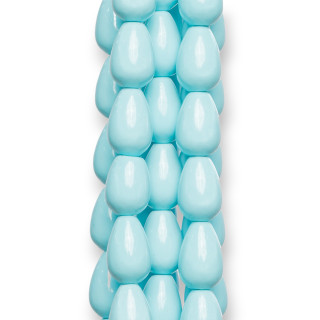 Pâte Turquoise Gouttes Lisses 10x14mm