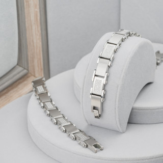 Stahlarmband mit Strasssteinen Breite 10 mm Mod19172