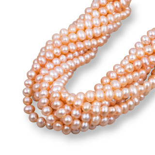 Perle di Fiume Tonde 6,5-7,0mm A1 Rosa