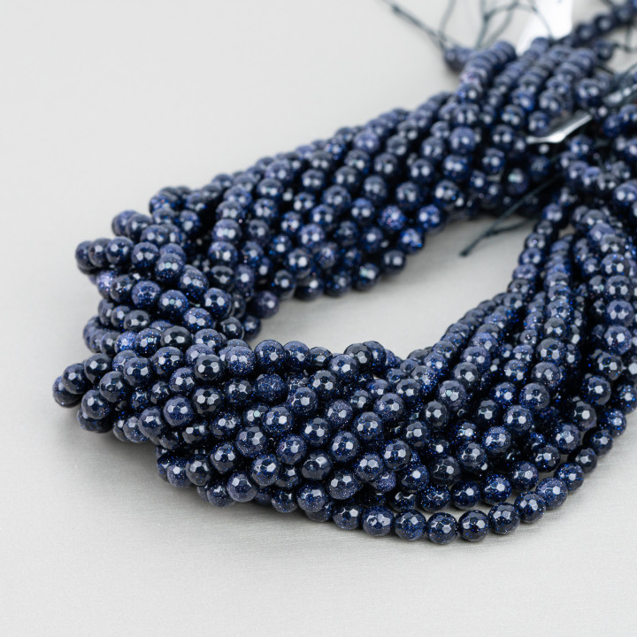 Faceted Blue Sun Stone 06mm