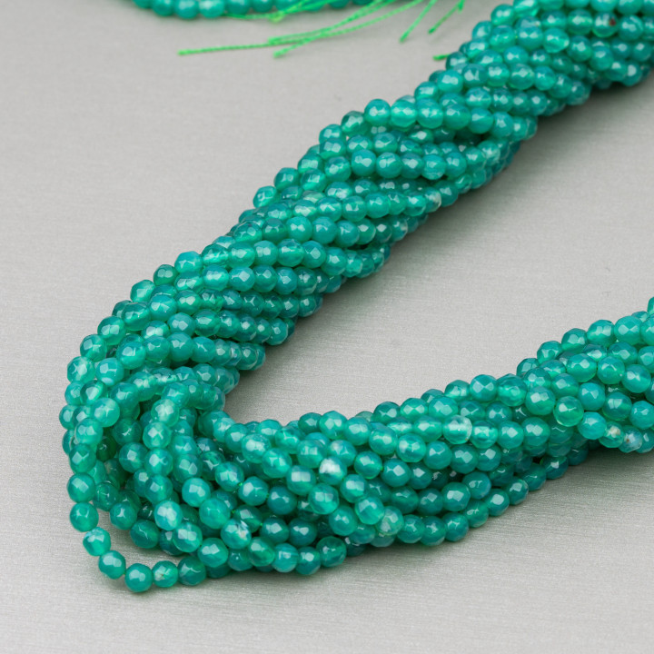 Agate Verte Facette 04mm