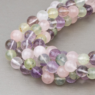 Cuarzo Multicolor Redondo Liso 09mm