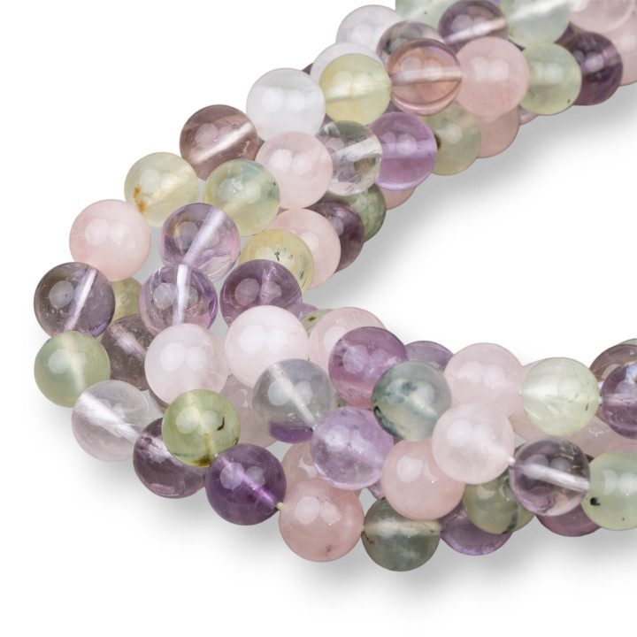 Cuarzo Multicolor Redondo Liso 09mm