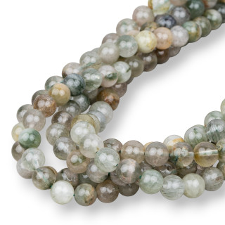 Cuarzo Rutilado Verde Redondo Liso 11mm