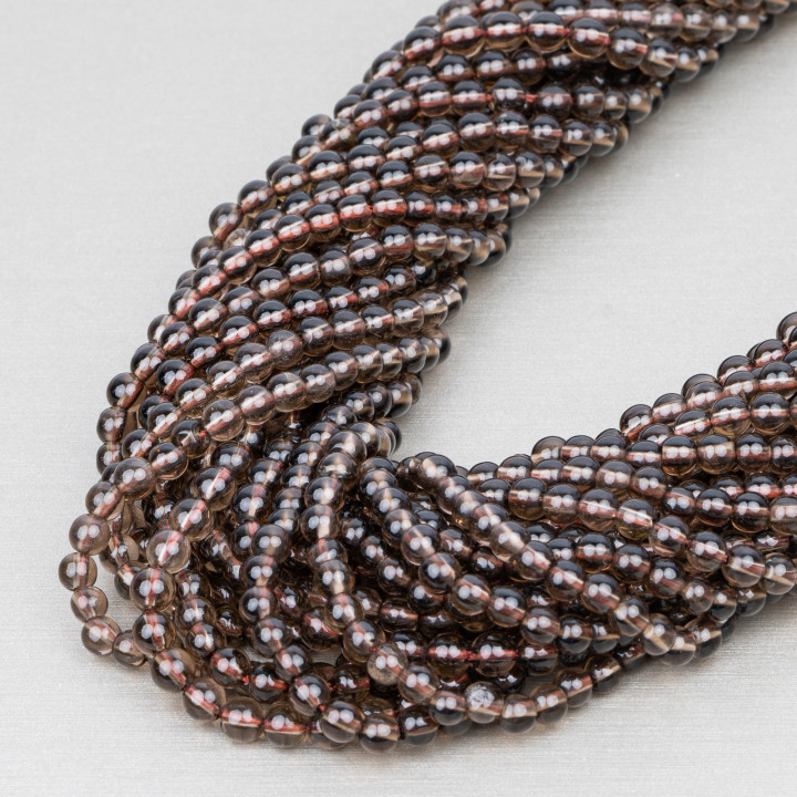 Glatter runder Rauchquarz 03mm