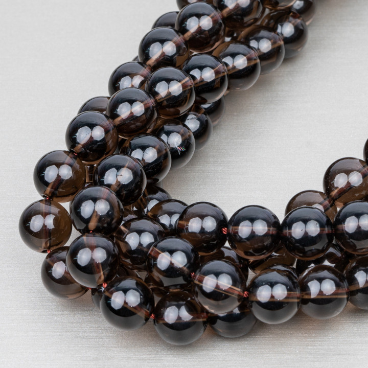 Smoky Round Smooth Quartz 14mm