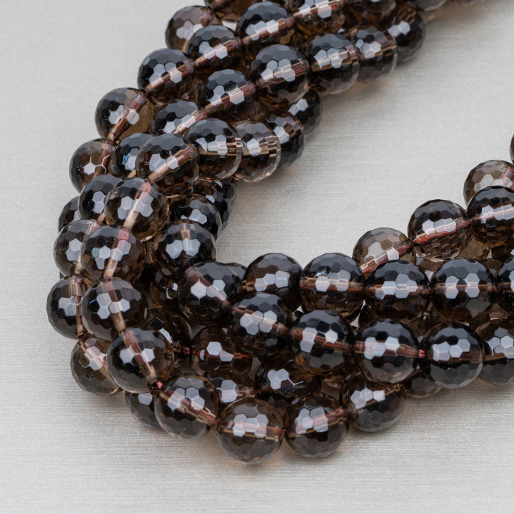 Smoky Quartz Faceted 14mm