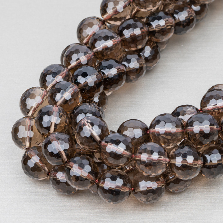Smoky Quartz Faceted 18mm