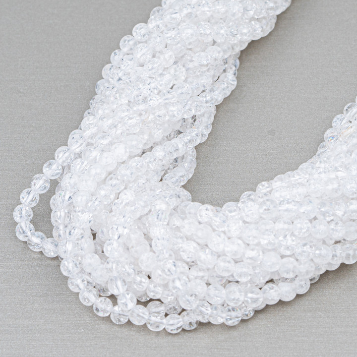 Rock Crystal Crash Round Smooth 04mm