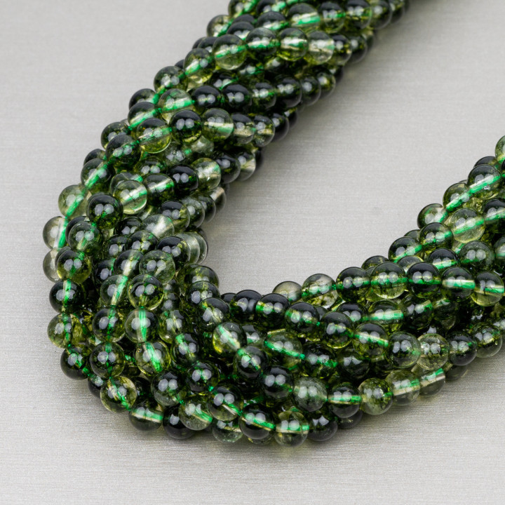 Quarzo Fantasma Tondo Liscio (AA)  6mm