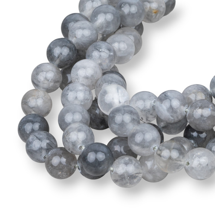 Quartz Gris Rond Lisse 20mm