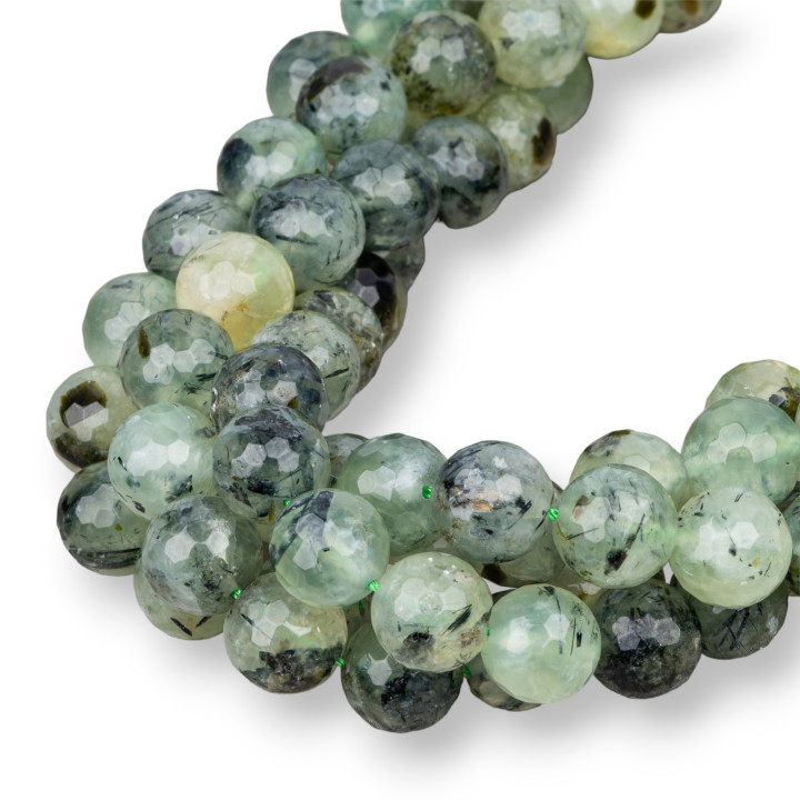 Prenite Dark Faceted 12mm