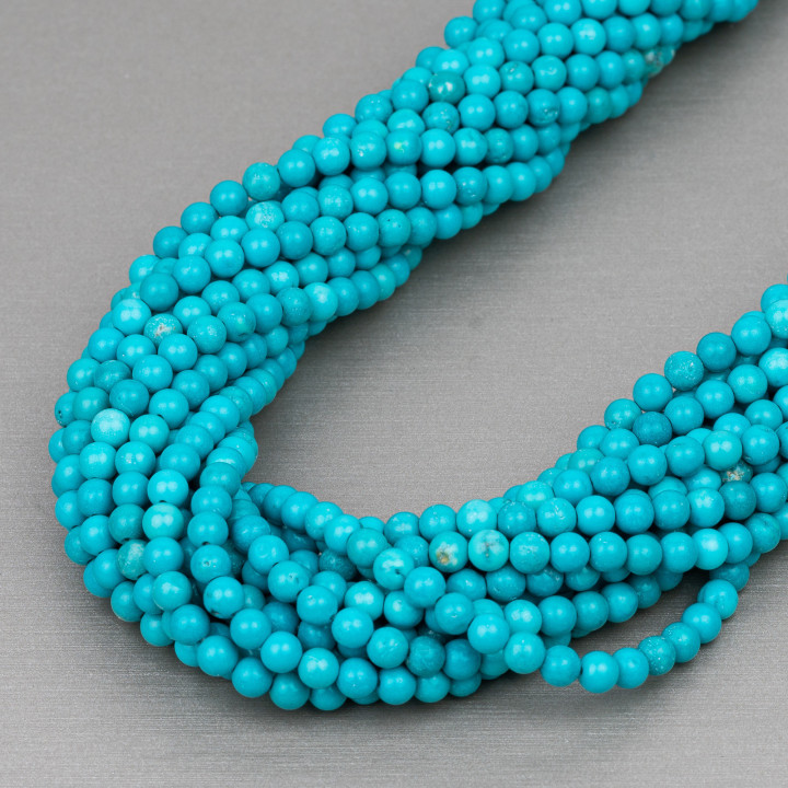 Stabilisierter runder glatter Türkis 04 mm Turchesit