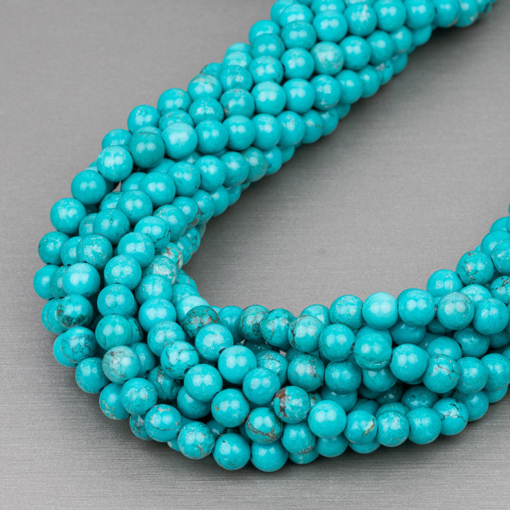 Stabilized Turquoise Round Smooth 06mm Turchesite