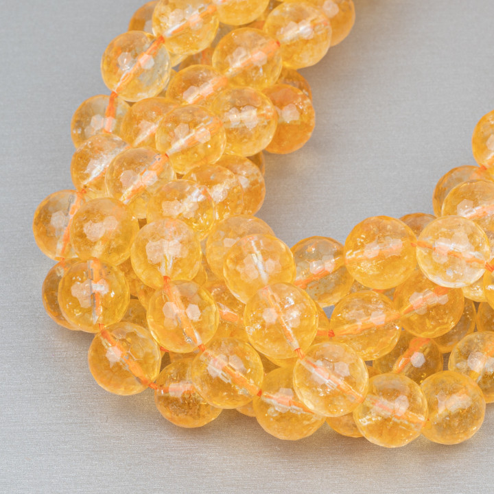 Facettierter Citrinquarz 14mm