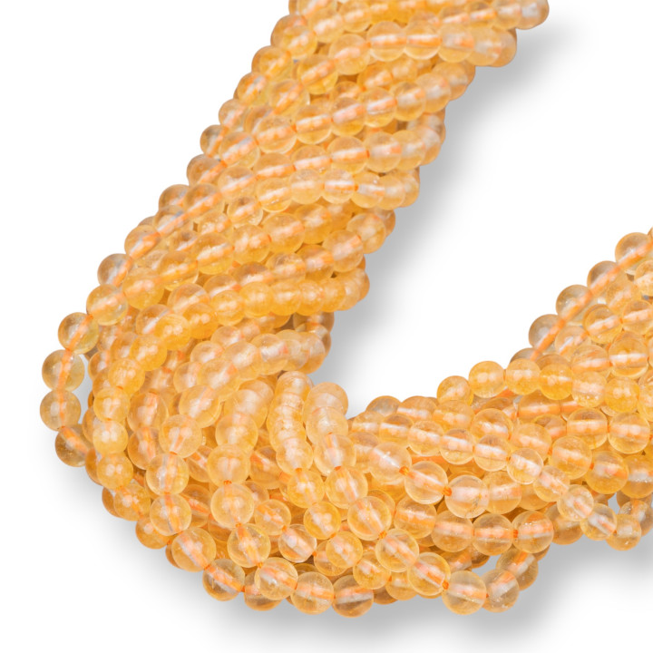 Quarzo Citrino Tondo Liscio  4mm